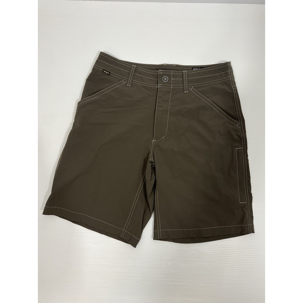 KUHL Men's Ramblr Shorts Size 32 Brown Hiking Outdoor Zip Pockets 10" Inseam